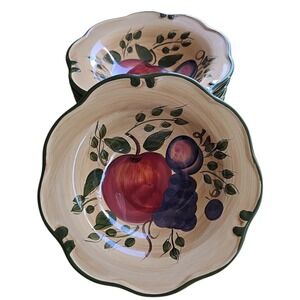 Home Trends Granada Bowls Soup Cereal Fruit Motif - Excellent‎ Condition Set 5